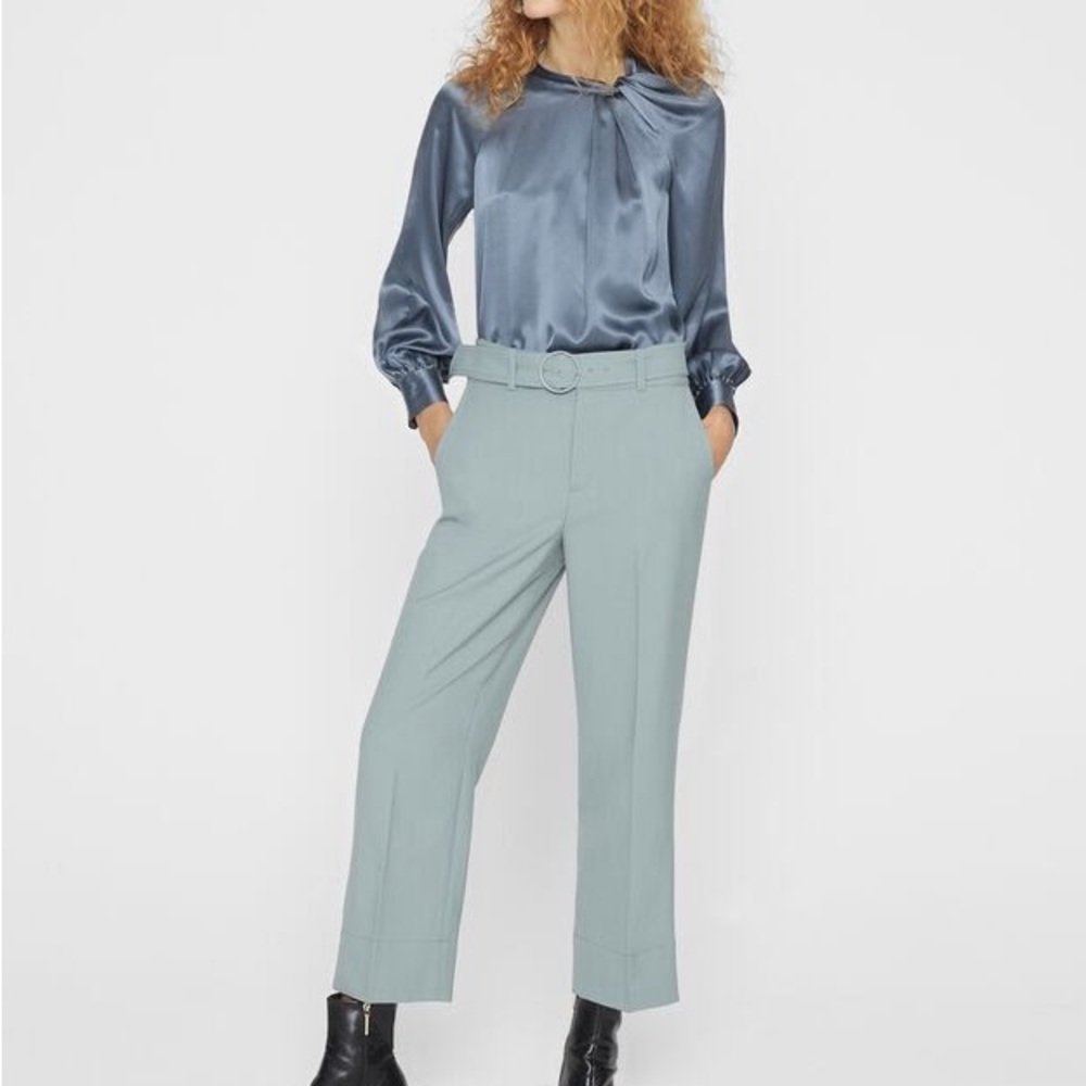Club Monaco Enamel Ring Pant in Light Sage